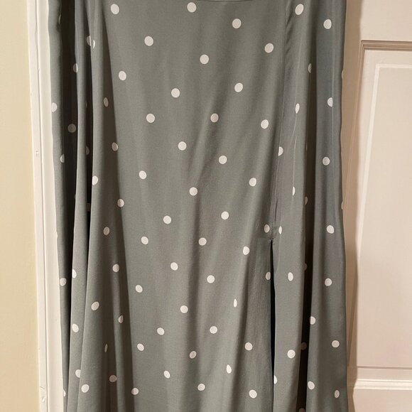 Sezane Green Polka Dot Midi Skirt - Picture 2 of 5